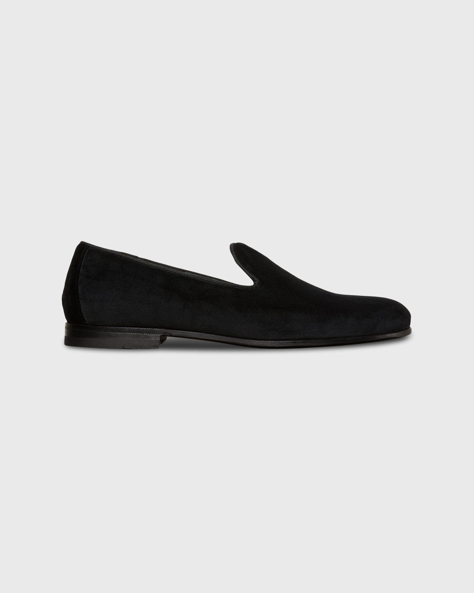 Formal Slippers in Black Velvet