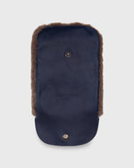 Load image into Gallery viewer, Shoe Polishing Mitt in Navy Leather/Shearling
