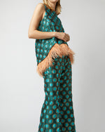 Load image into Gallery viewer, Hendrix Pant in Winter Sun Emerald Jacquard
