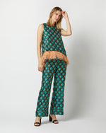 Load image into Gallery viewer, Hendrix Pant in Winter Sun Emerald Jacquard
