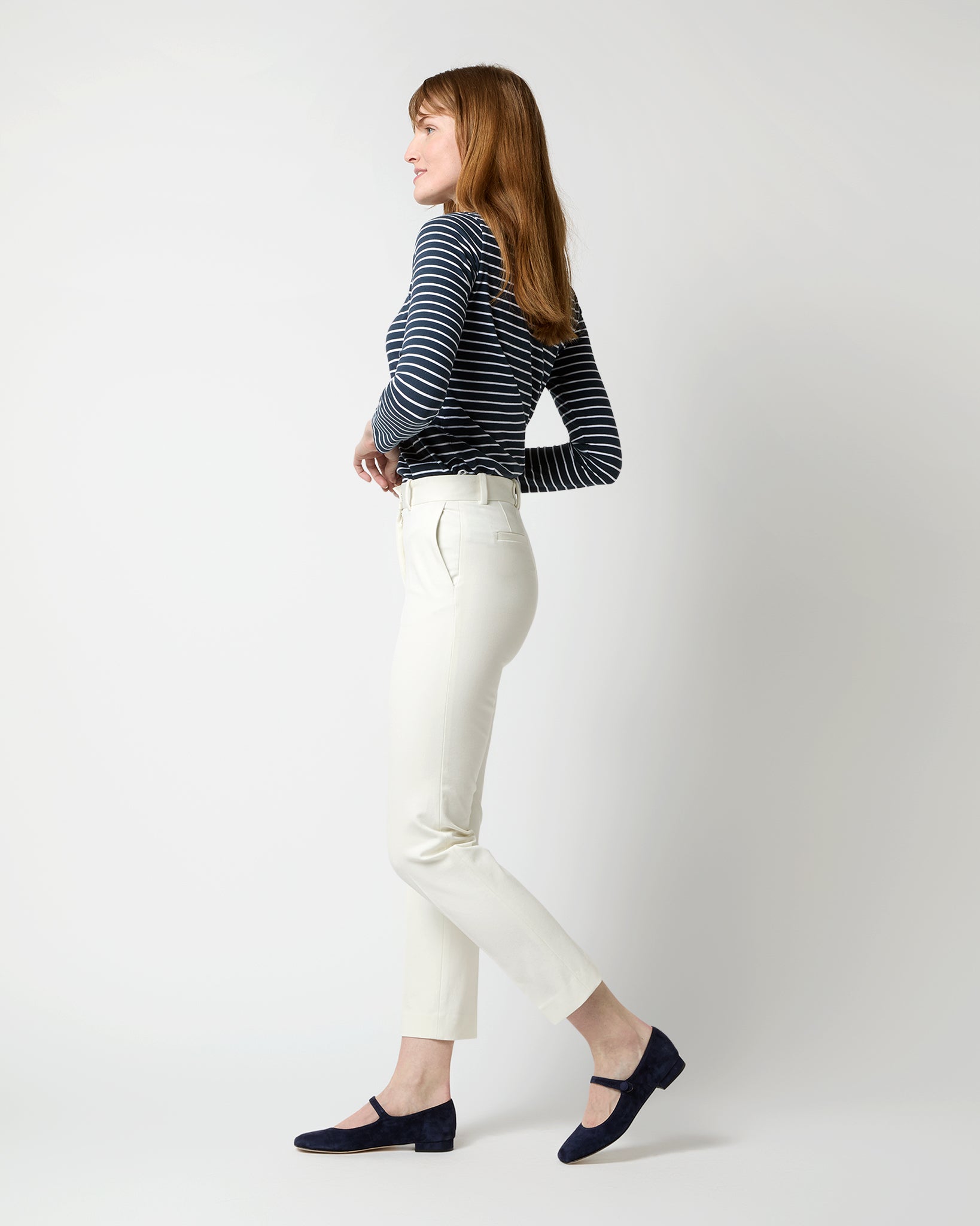 Coleman Pant in Oyster White