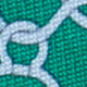 Silk Print Tie in Green/Sky Ropes