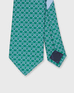 Load image into Gallery viewer, Silk Print Tie in Green/Sky Ropes
