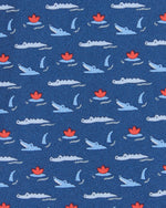 Load image into Gallery viewer, Silk Print Tie in Navy Crocodiles
