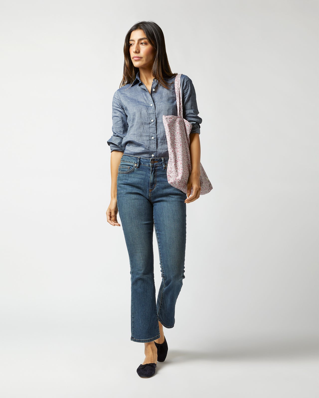 Reusable Tote Bag in Pink Diderot Liberty Fabric