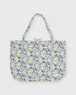 Load image into Gallery viewer, Reusable Tote Bag in Blue/Yellow Heidy Meadow Liberty Fabric
