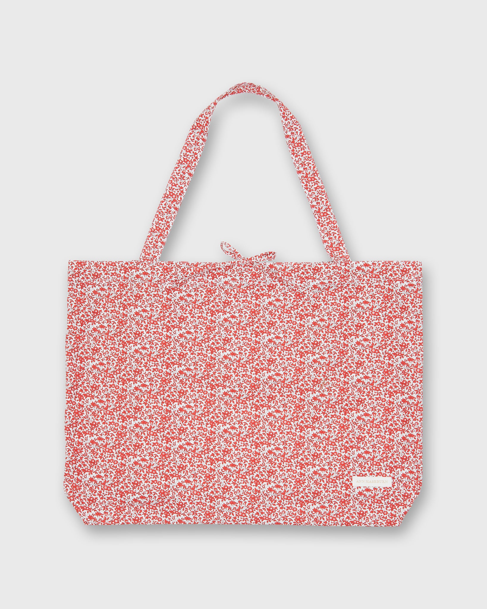 Reusable Tote Bag in Red/Multi Chamomile Liberty Fabric
