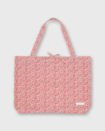 Load image into Gallery viewer, Reusable Tote Bag in Red/Multi Chamomile Liberty Fabric
