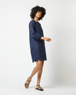 Load image into Gallery viewer, Francine Dress in Navy Floral Guipure Lace
