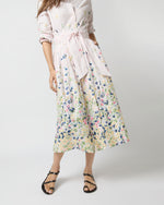 Load image into Gallery viewer, Classic Shirtwaist Dress in Light Pink/Multi Floral Embroidered Poplin
