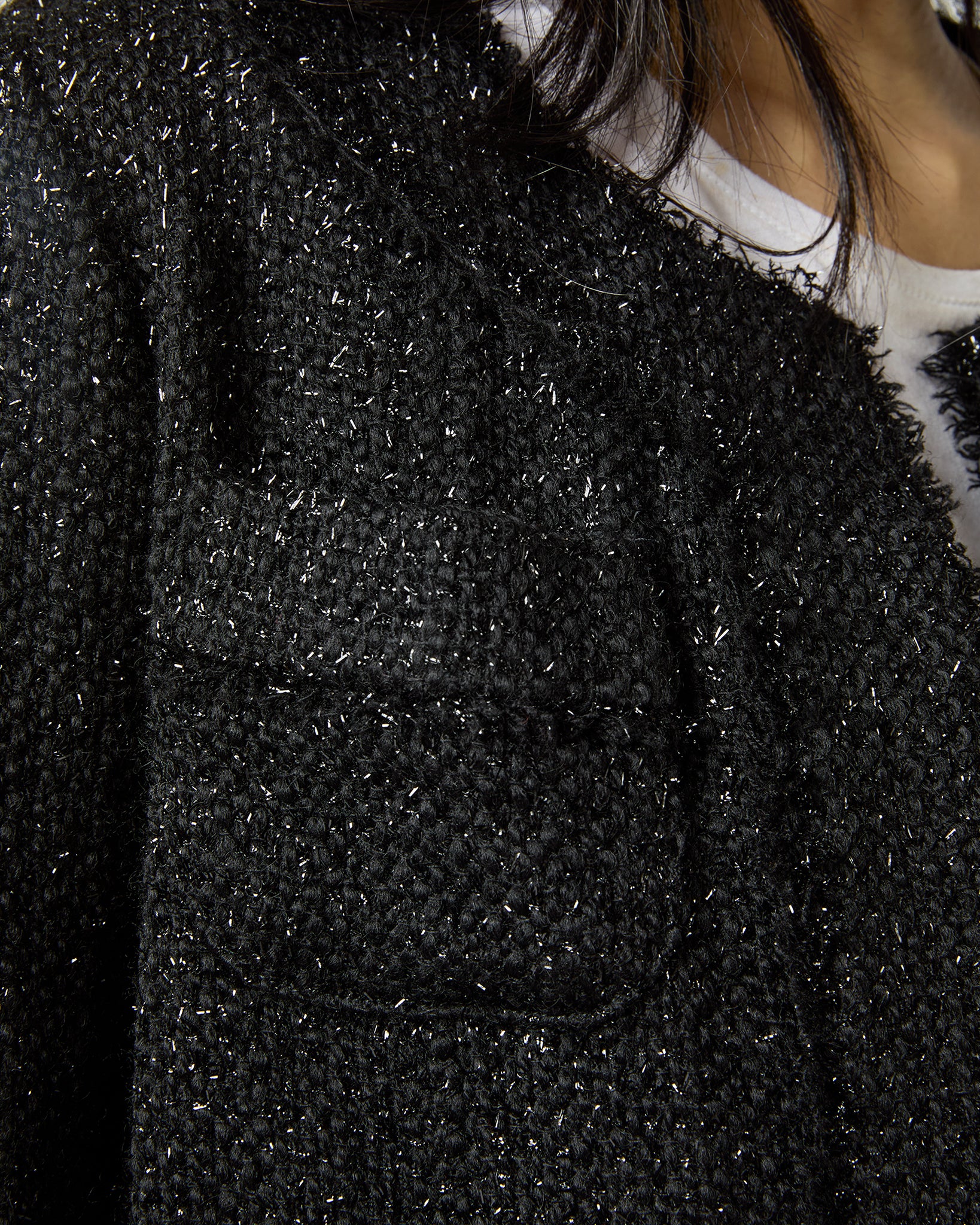 Kiki Jacket in Black Sparkle Tweed