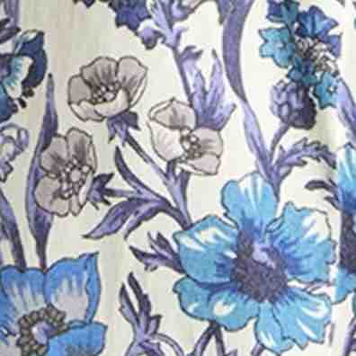 Tomboy Popover Shirt in Blue/Multi Rachel Liberty Fabric