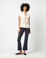 Load image into Gallery viewer, Atelier Tie-Neck Blouse in Pale Pink Silk Crepe de Chine
