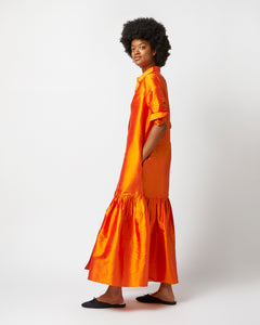 Tangerine Tiered Dress