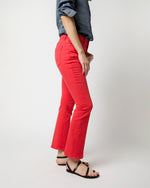 Load image into Gallery viewer, Flare Cropped 5-Pocket Jean in Tomato Stretch Denim
