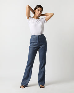 Norah Flare Pant in Indigo Stretch Cotolino