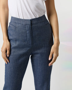 Norah Flare Pant in Indigo Stretch Cotolino