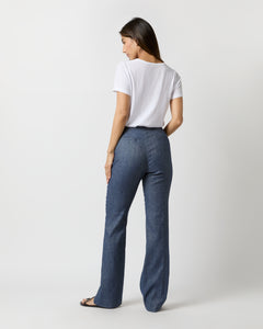 Norah Flare Pant in Indigo Stretch Cotolino