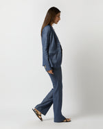 Load image into Gallery viewer, Norah Flare Pant in Indigo Stretch Cotolino
