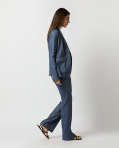 Norah Flare Pant in Indigo Stretch Cotolino