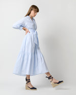 Load image into Gallery viewer, Tabitha Dress in Sky Bengal Stripe Chambray
