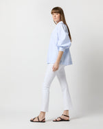 Load image into Gallery viewer, Liya Top in Sky Mixed Stripe Poplin
