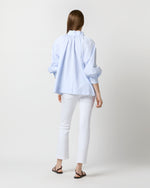 Load image into Gallery viewer, Liya Top in Sky Mixed Stripe Poplin
