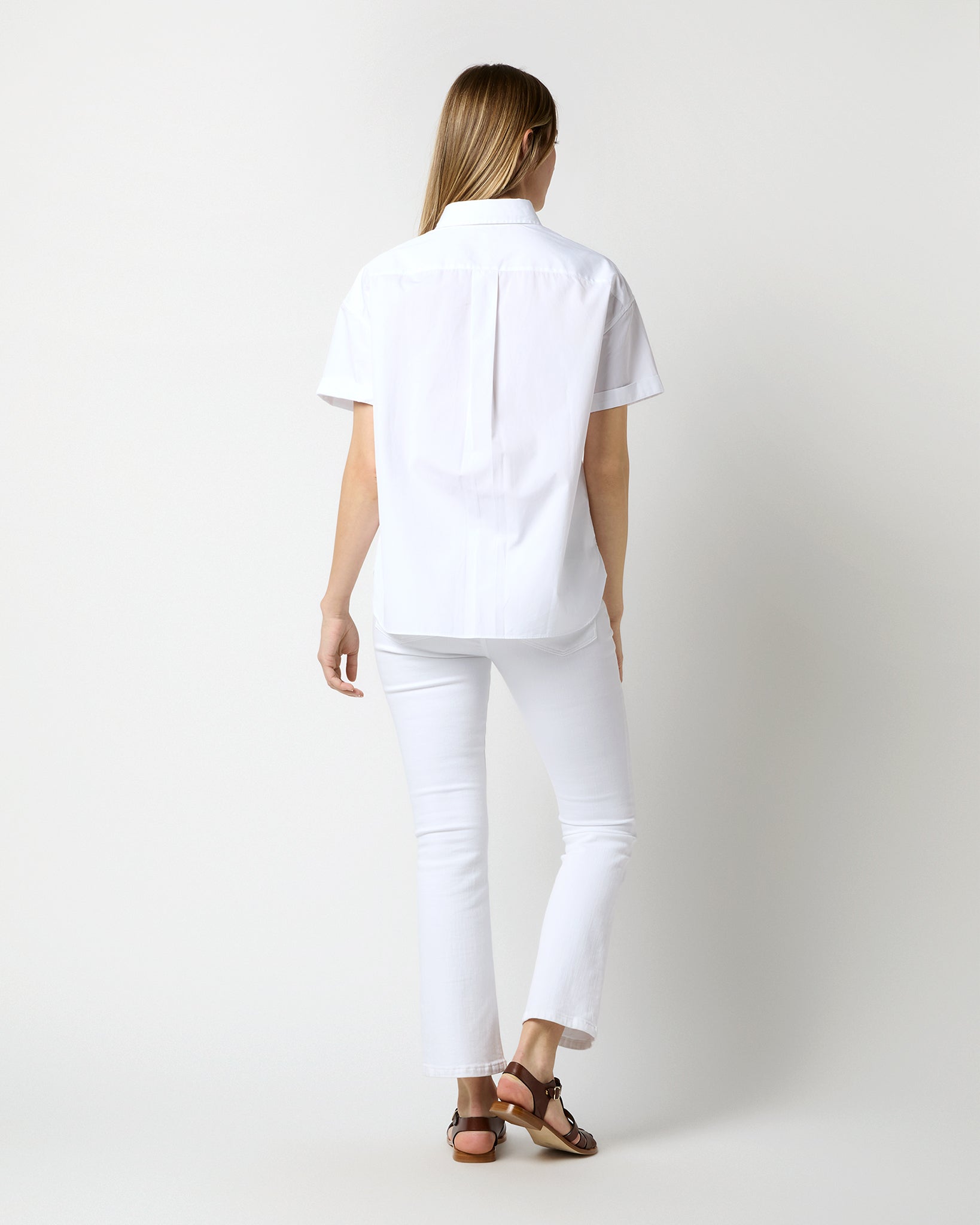 Agnes Shirt in White Poplin