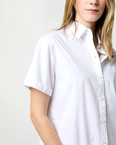 Agnes Shirt in White Poplin