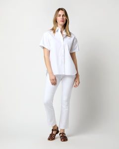 Agnes Shirt in White Poplin