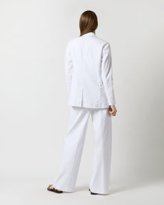 Constance Jacket in White Stretch Cotolino