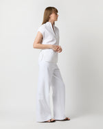 Load image into Gallery viewer, Veronique Top in White Stretch Cotolino
