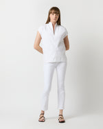 Load image into Gallery viewer, Veronique Top in White Stretch Cotolino
