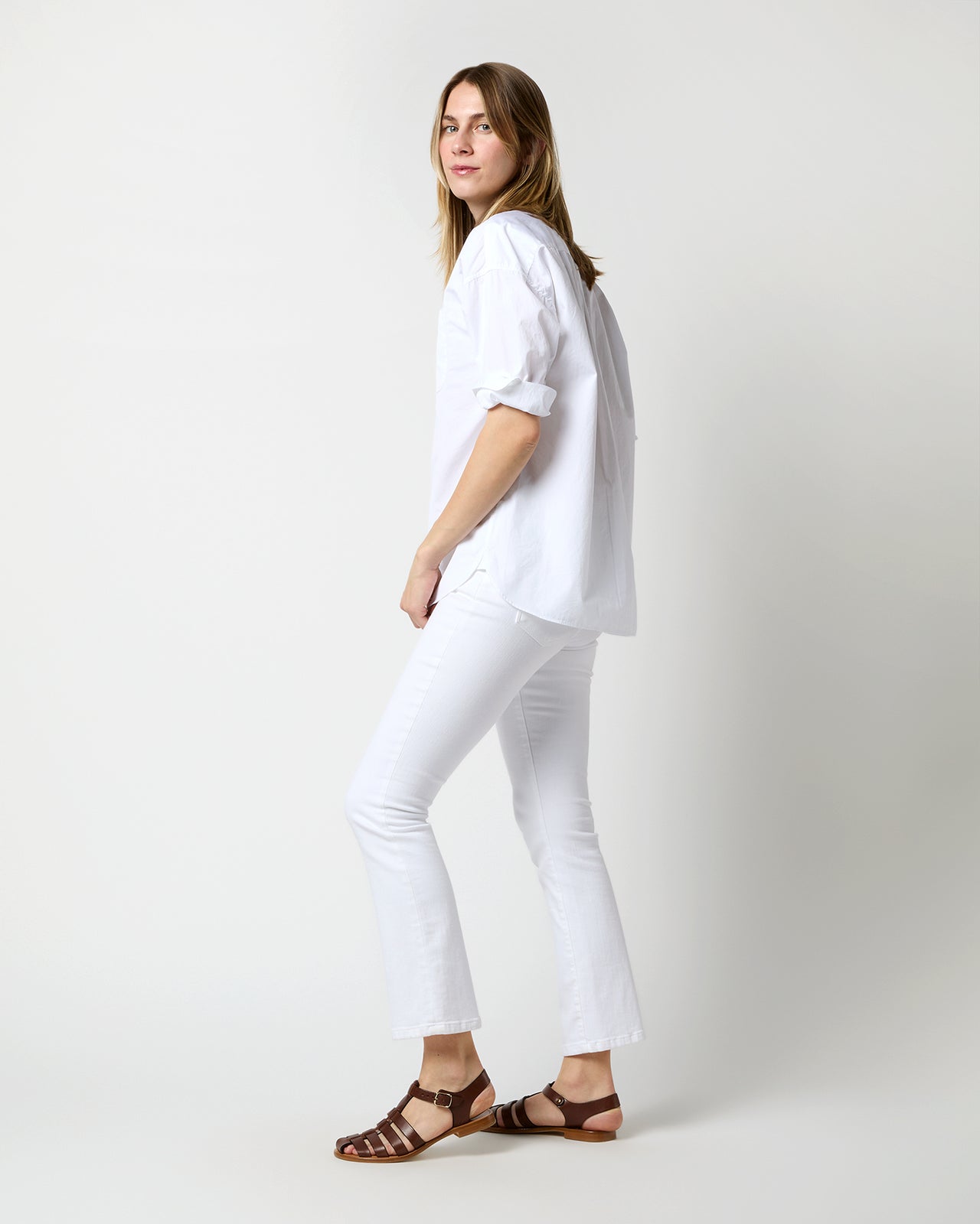 Weekender Shirt in White Poplin