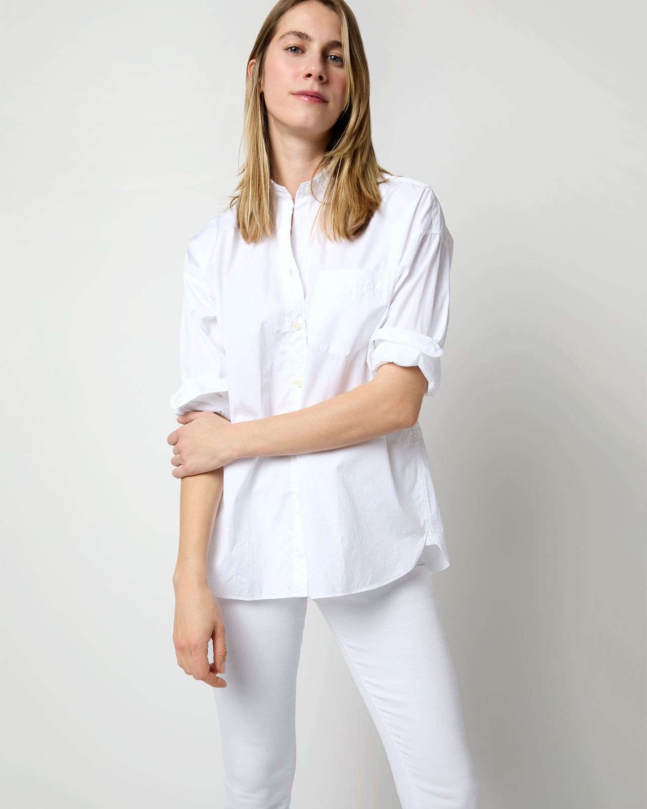 Weekender Shirt in White Poplin
