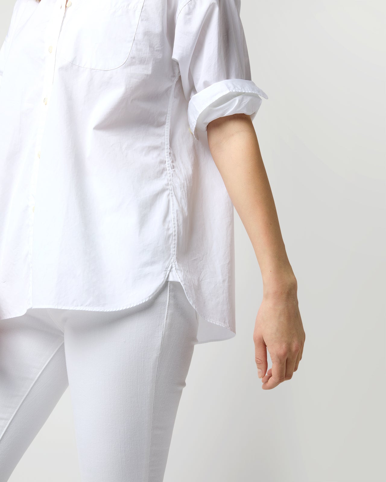 Weekender Shirt in White Poplin
