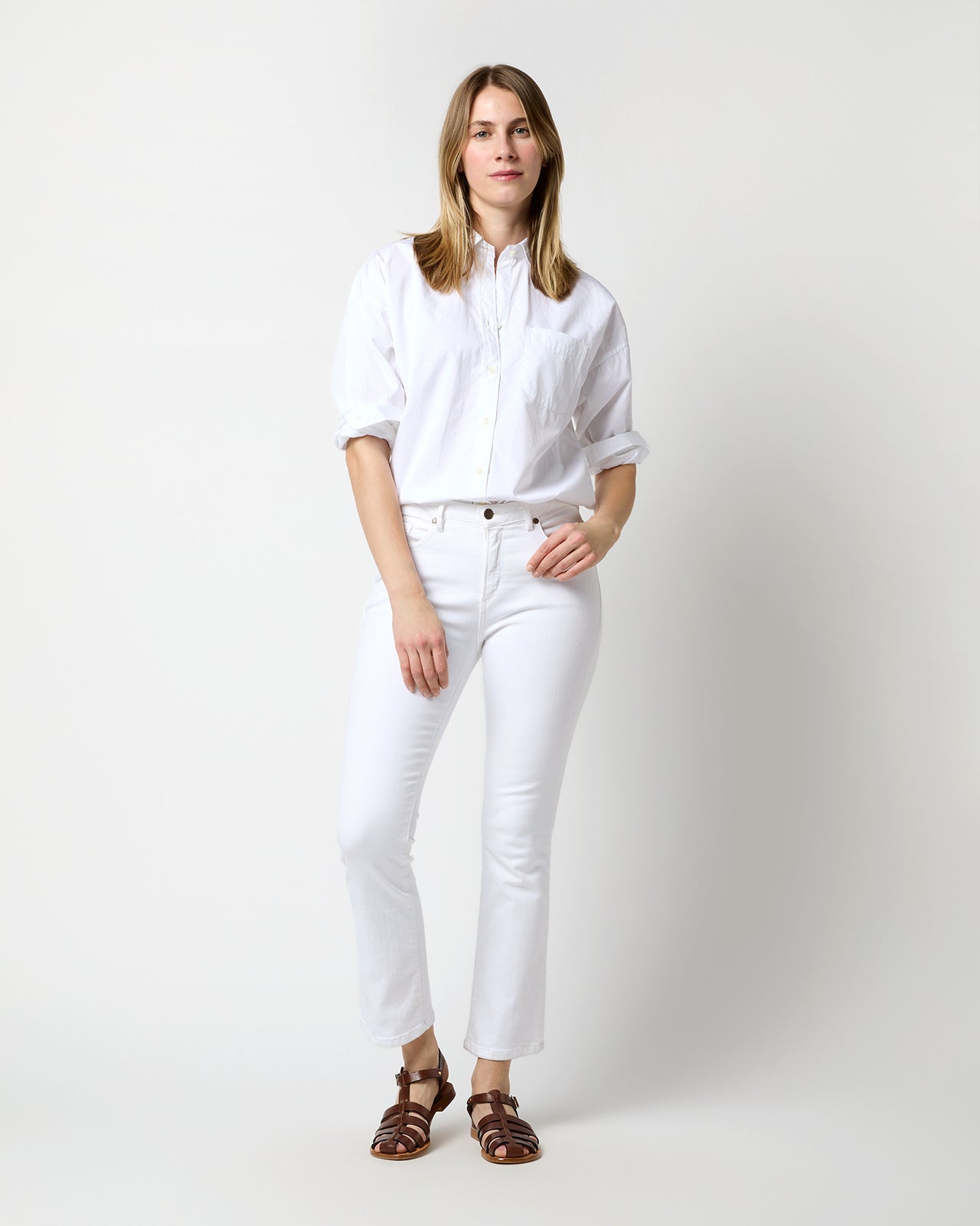 Weekender Shirt in White Poplin