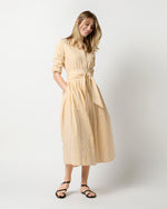 Load image into Gallery viewer, Felicity Shirtwaist Dress in Gold Bengal Stripe Poplin
