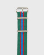 Load image into Gallery viewer, Nato Watch Strap in Green/Blue/Red Stripe
