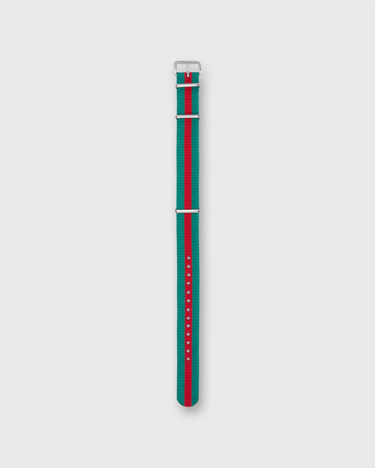 Nato Watch Strap in Green/Red Stripe