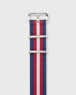 Load image into Gallery viewer, Nato Watch Strap in Navy/Red/Bone Stripe
