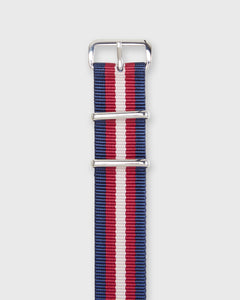 Nato Watch Strap in Navy/Red/Bone Stripe