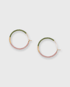 Small Hoop Earrings in Olive