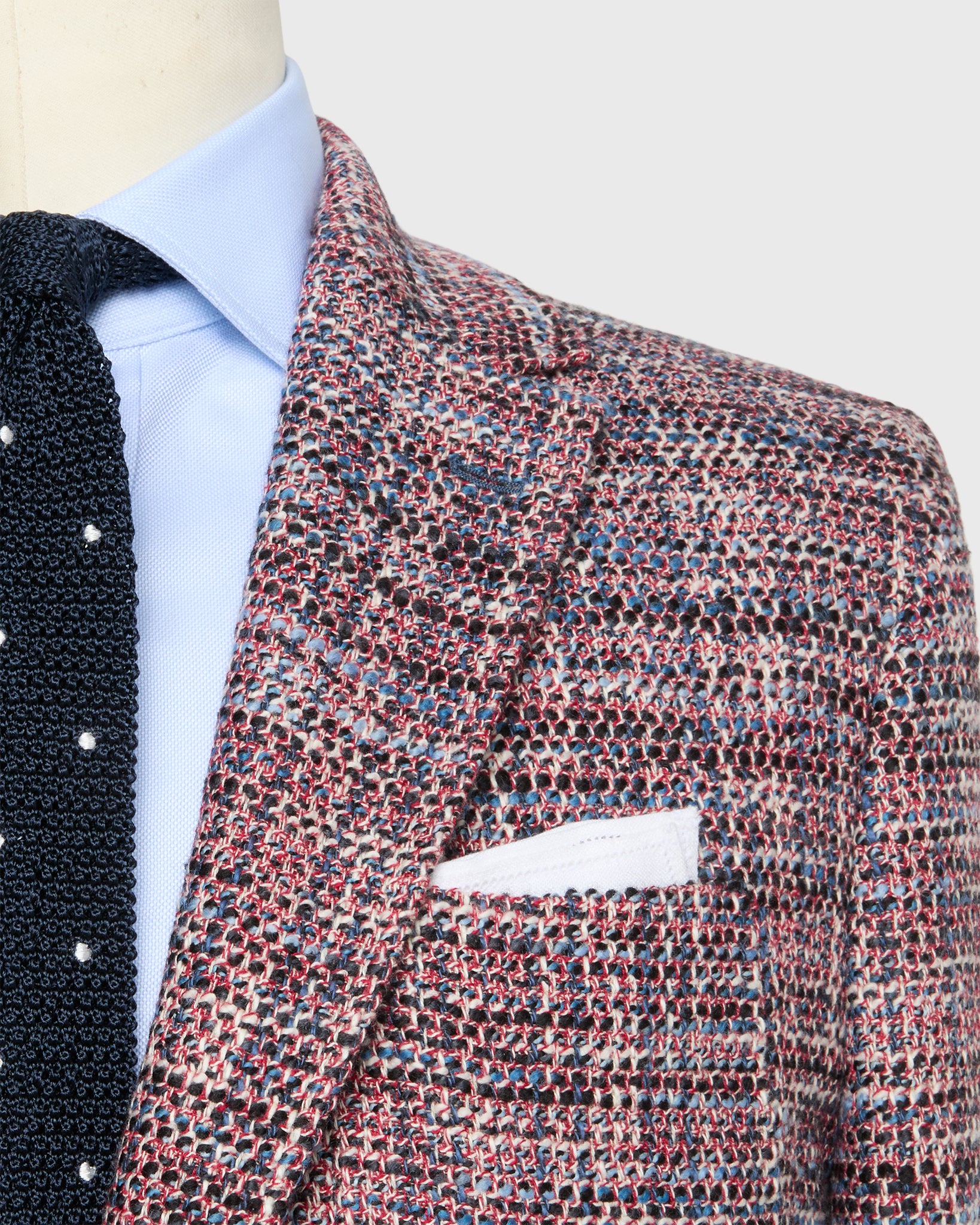 Ghost Blazer in Red/White/Blue Tweed