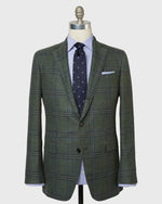 Load image into Gallery viewer, Virgil No. 2 Jacket in Forest/Navy/Blue Plaid Hopsack

