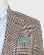 Load image into Gallery viewer, Virgil No. 2 Jacket in Flax/Chocolate/Sky Glen Plaid Hopsack
