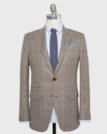 Load image into Gallery viewer, Virgil No. 2 Jacket in Flax/Chocolate/Sky Glen Plaid Hopsack
