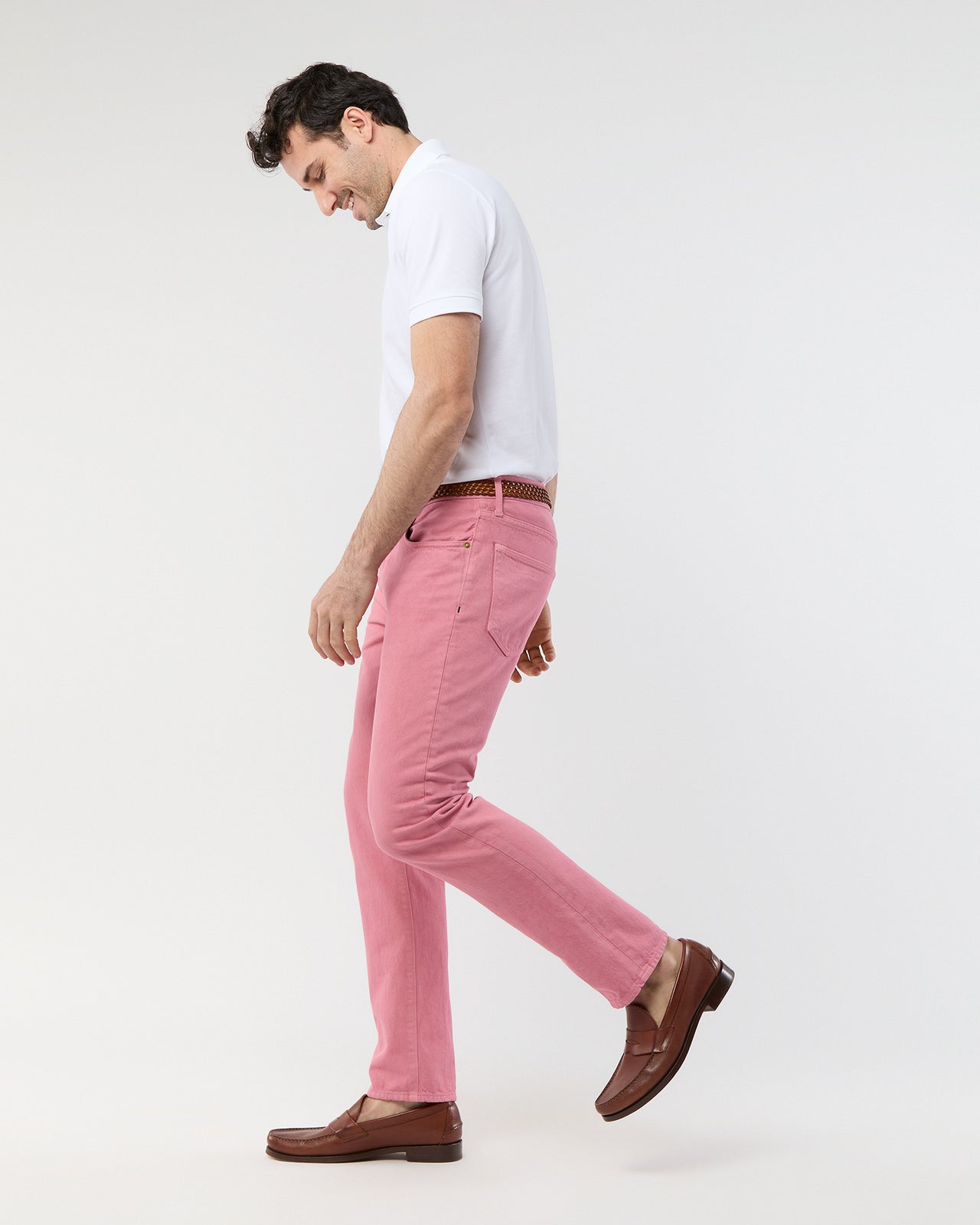 Court Polo in White Pima Pique