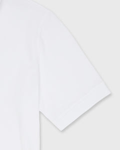 Court Polo in White Pima Pique