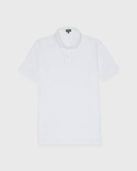 Court Polo in White Pima Pique | Shop Sid Mashburn